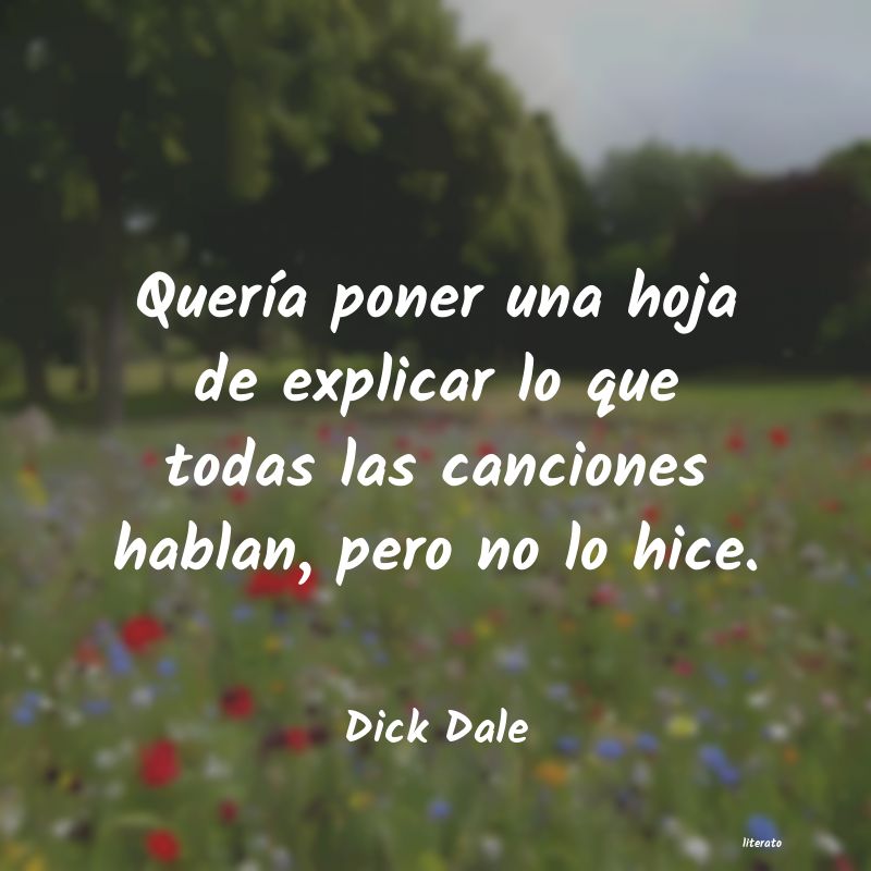 frases de Dick Dale