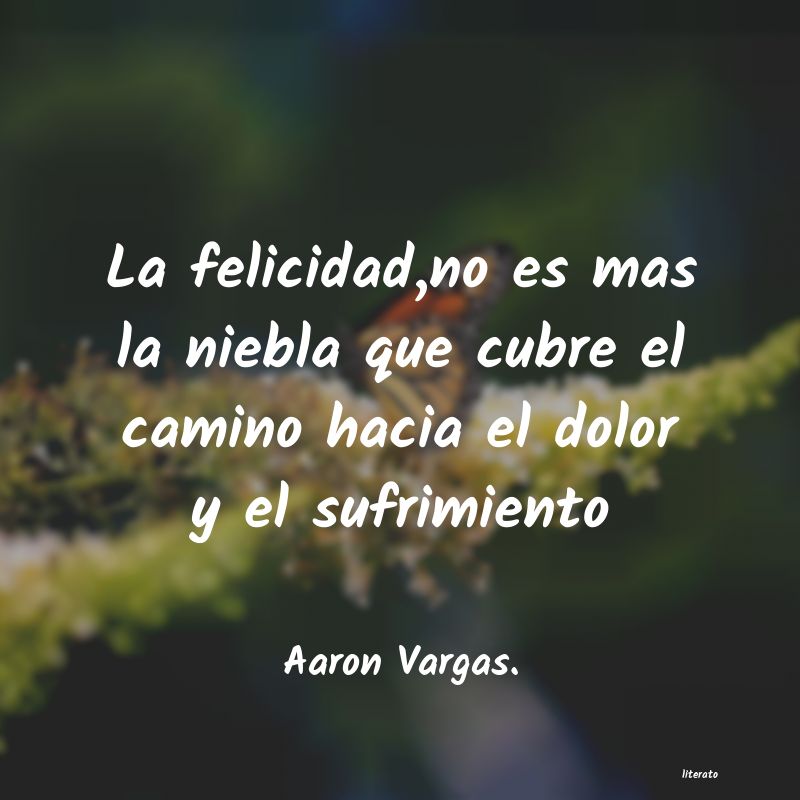 frases de Aaron Vargas.