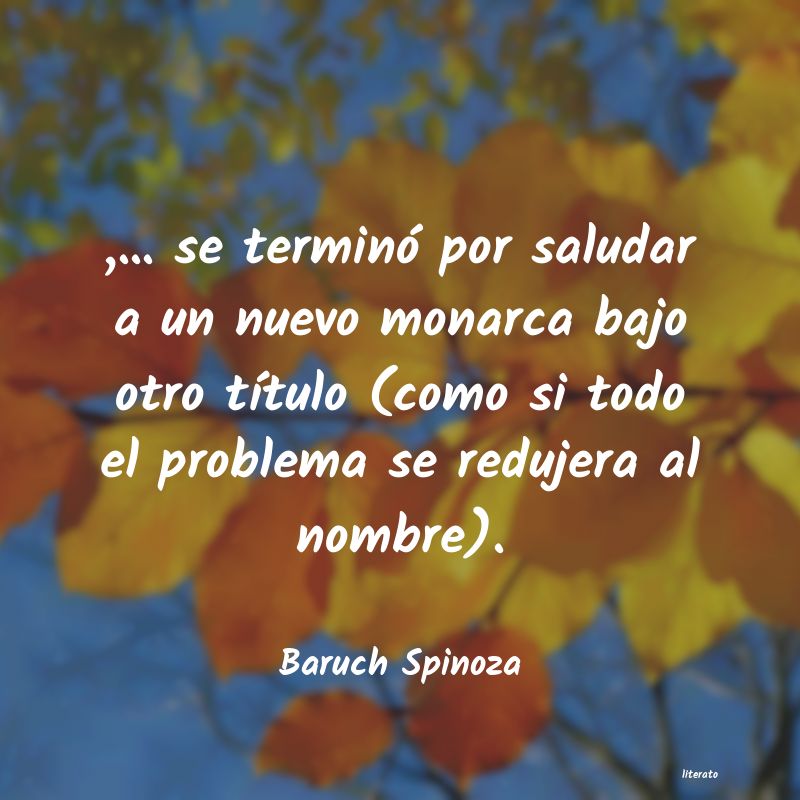 Frases de Baruch Spinoza