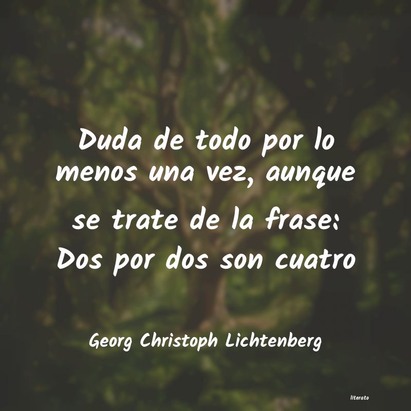 frases de Georg Christoph Lichtenberg