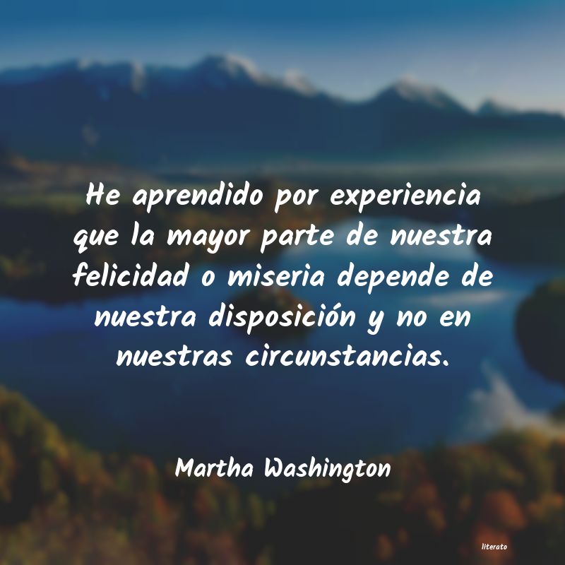 frases de Martha Washington