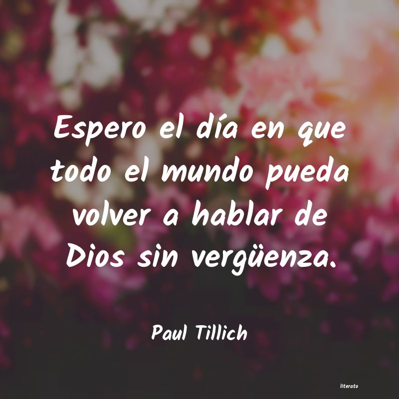 Frases de Paul Tillich