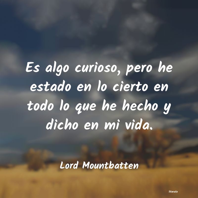 frases de Lord Mountbatten