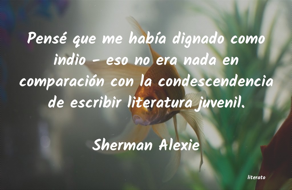 <ol class='breadcrumb' itemscope itemtype='http://schema.org/BreadcrumbList'>
<li itemprop='itemListElement'><a href='/autores/'>Autores</a></li>
<li itemprop='itemListElement'><a href='/autor/sherman_alexie/'>sherman alexie</a></li>
</ol>