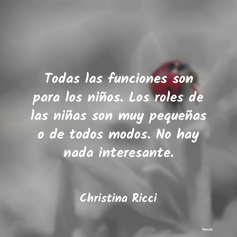 frases de Christina Ricci