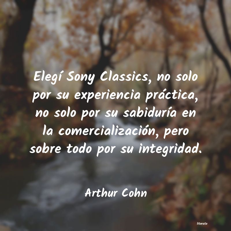 Frases de Arthur Cohn