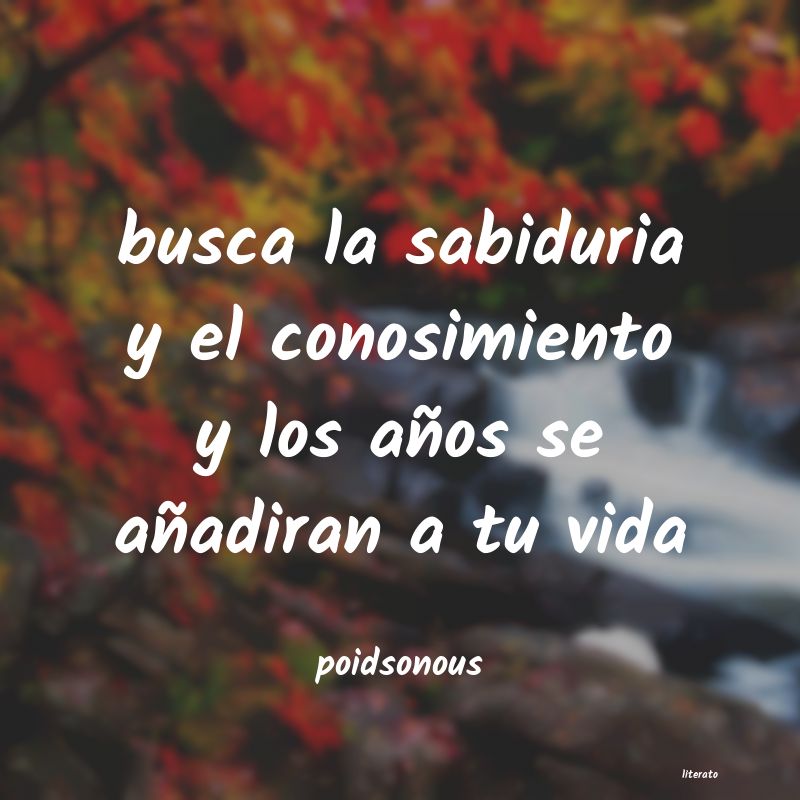 Frases de poidsonous