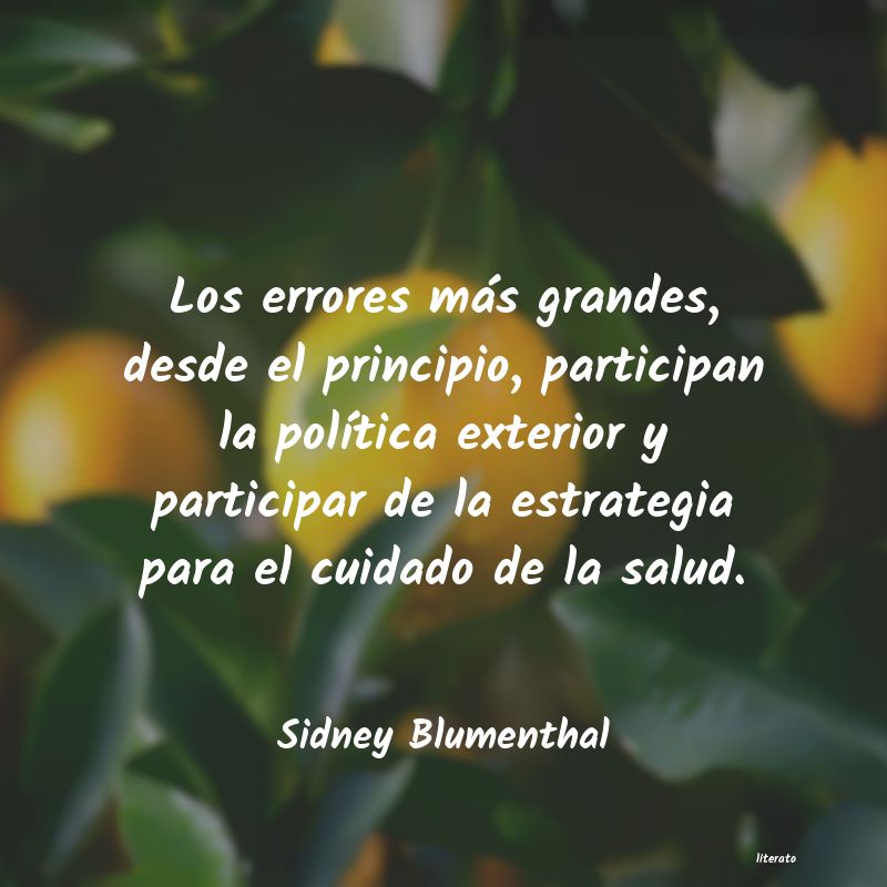 Frases de Sidney Blumenthal