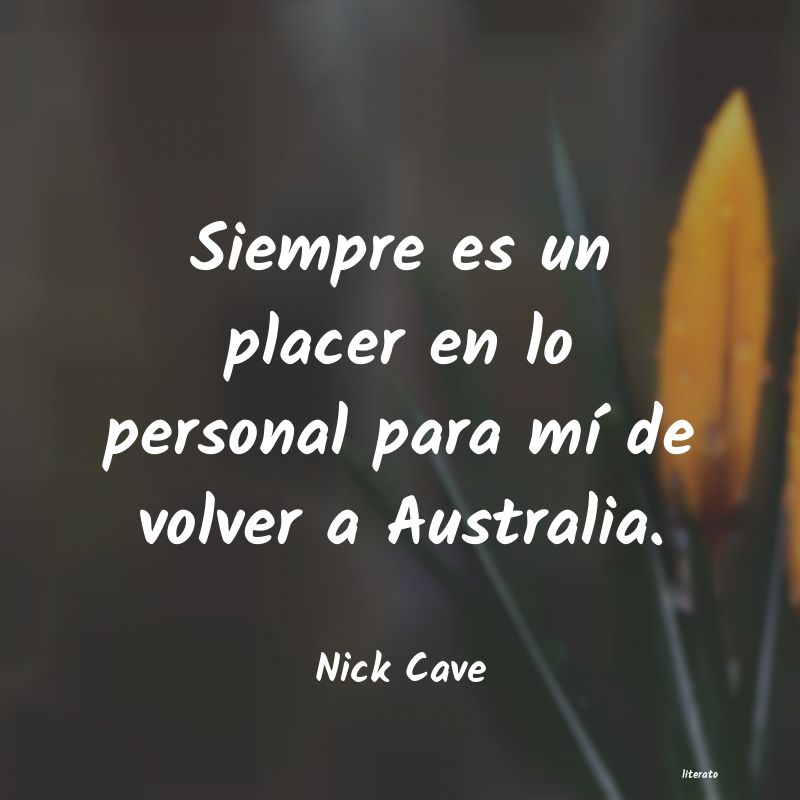 frases de Nick Cave