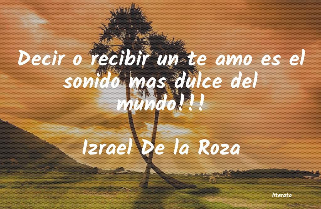 frases de Izrael De la Roza