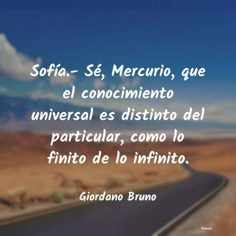 Frases de Giordano Bruno