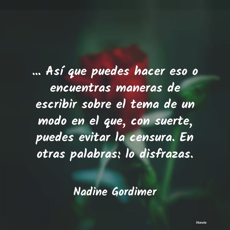 frases de Nadine Gordimer