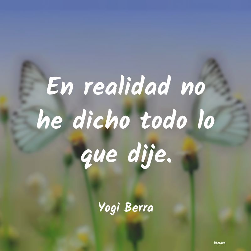 Frases de Yogi Berra