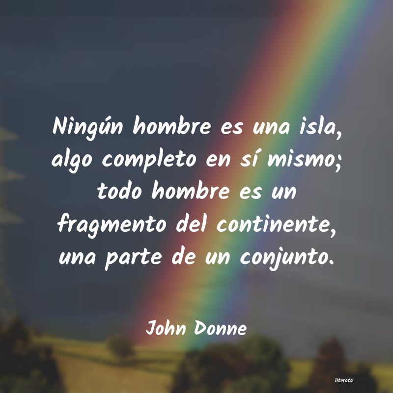 ningun hombre es una isla john donne