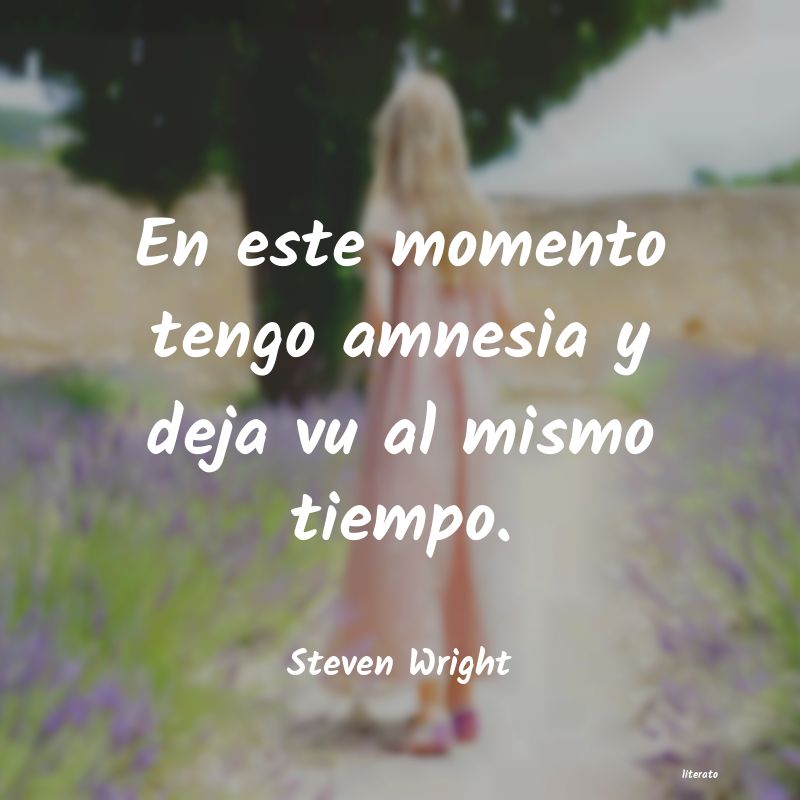 Steven Wright: En este momento tengo amnesia