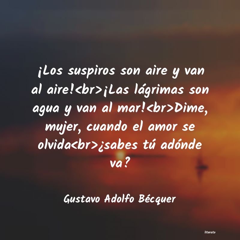 Frases de Gustavo Adolfo Bécquer