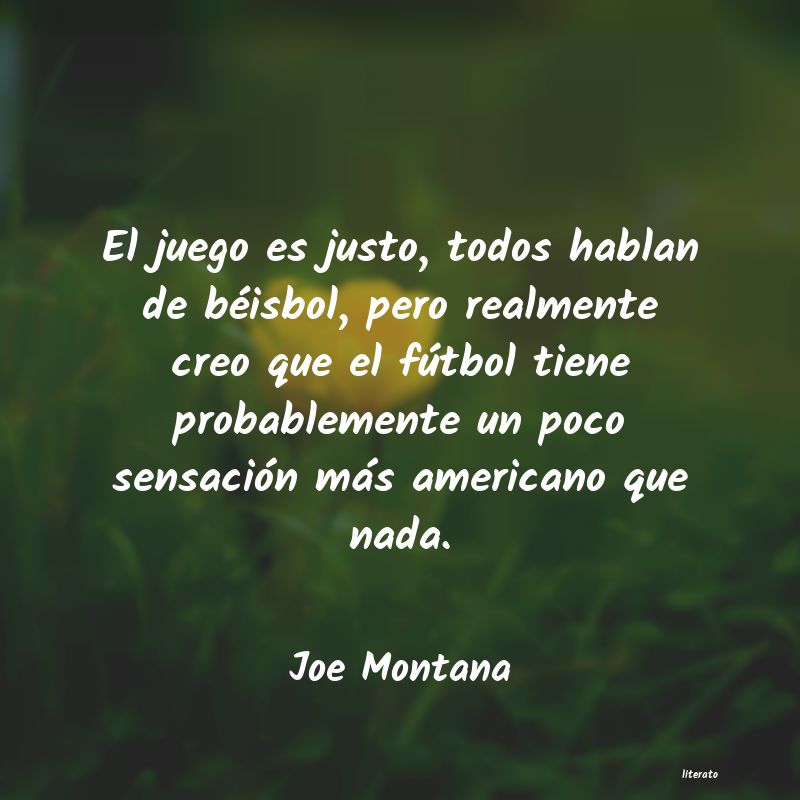 frases de Joe Montana