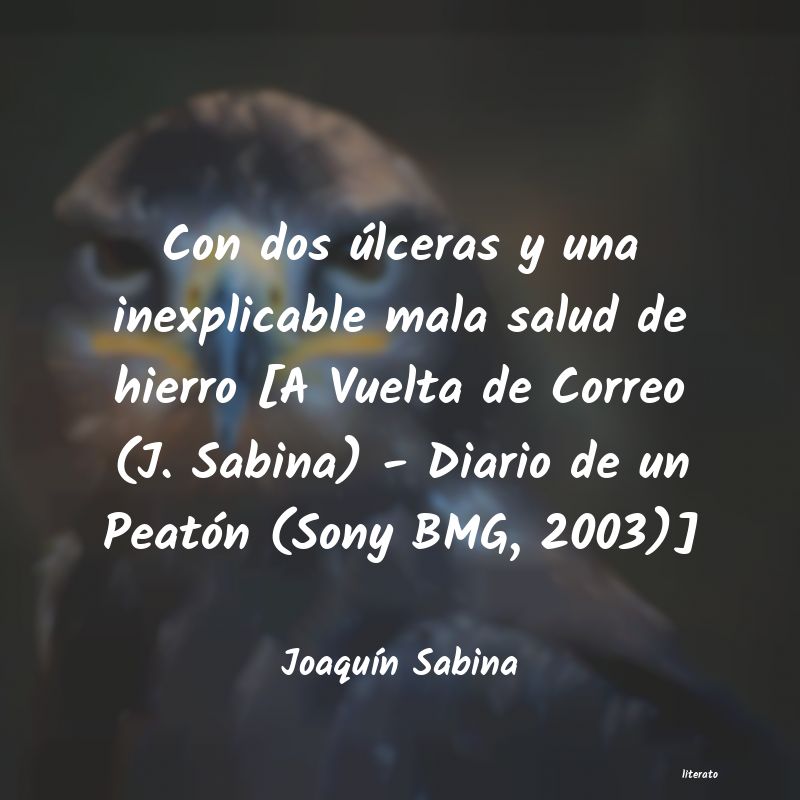 joaquin sabina esta bien tener sombrero