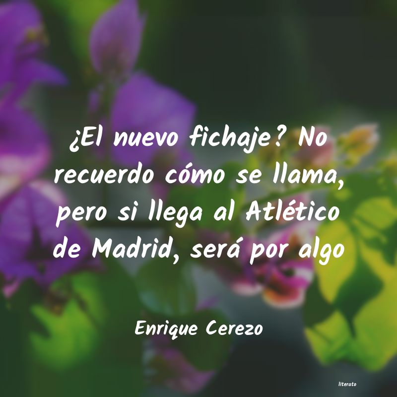 Frases de Enrique Cerezo