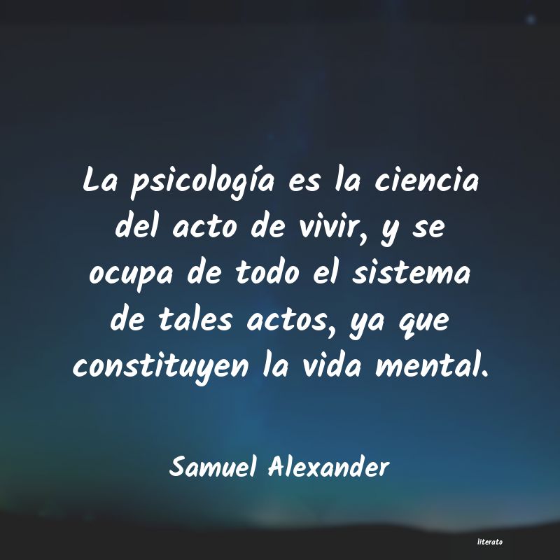 Frases de Samuel Alexander