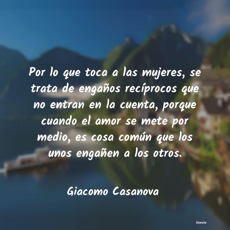 Frases de Giacomo Casanova