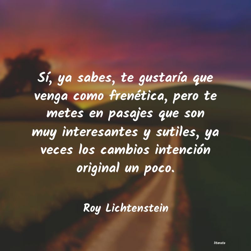 frases de Roy Lichtenstein