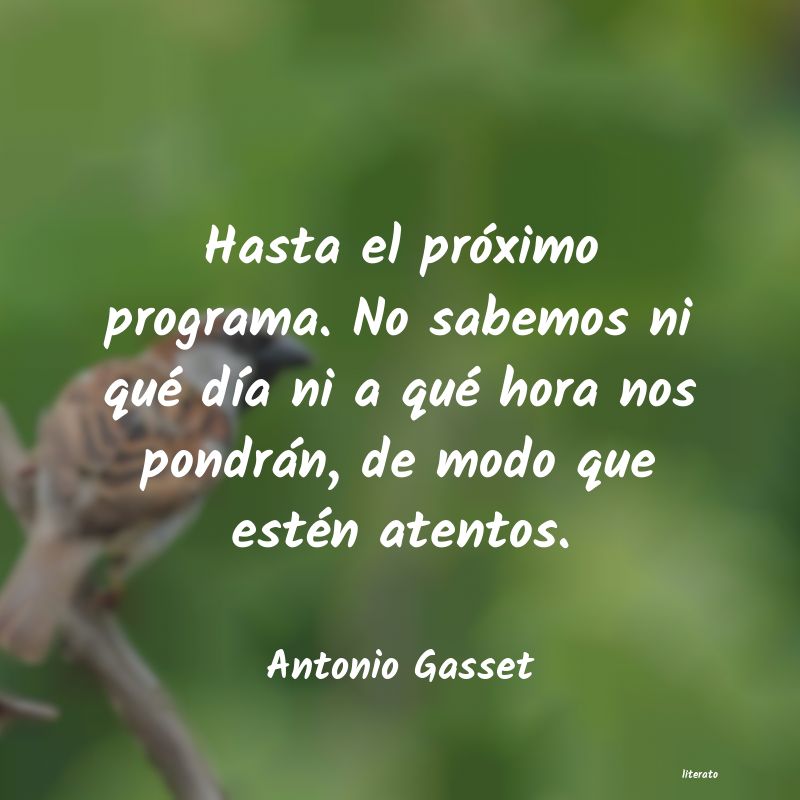 Frases de Antonio Gasset