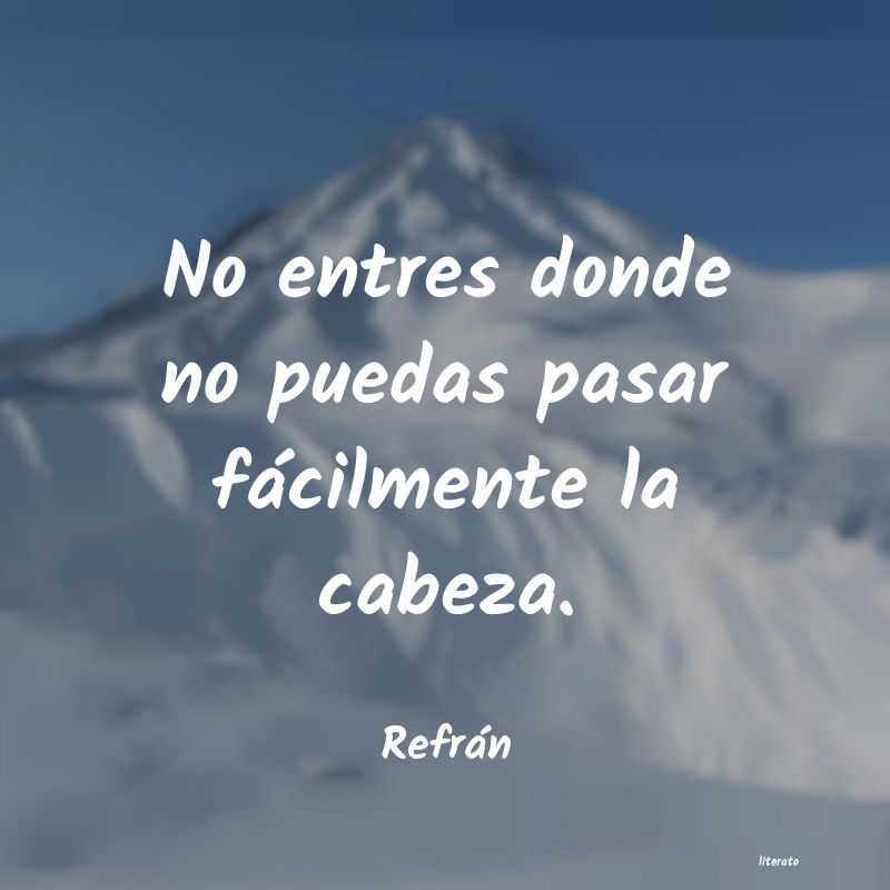 Frases de Refrán