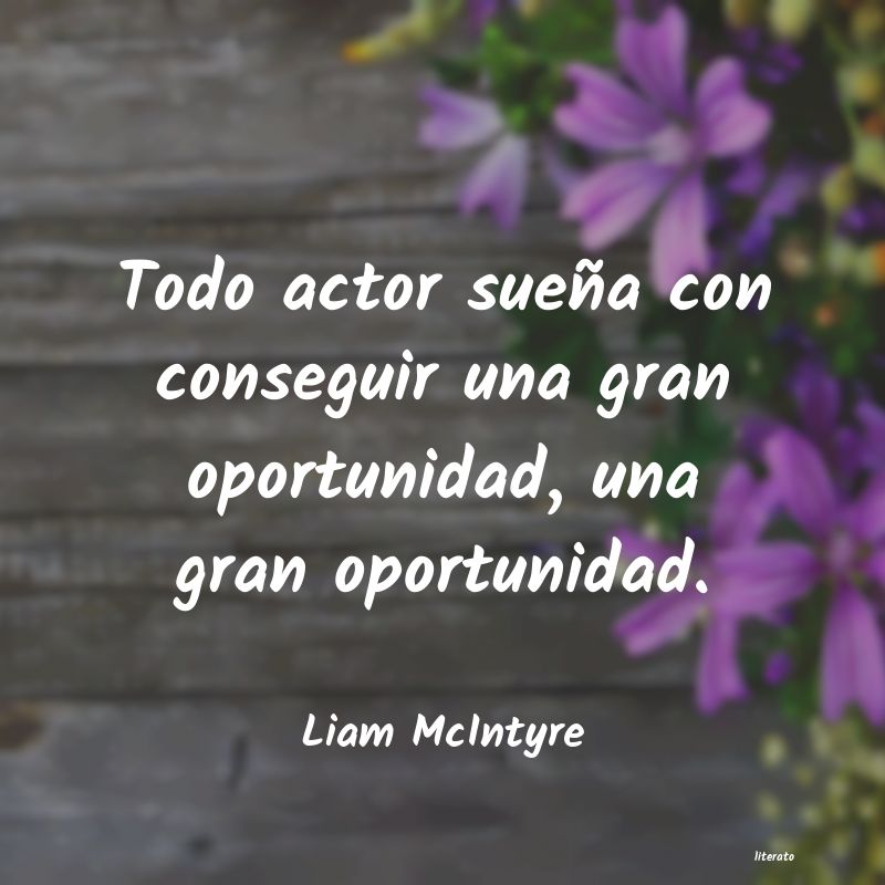 Frases de Liam McIntyre