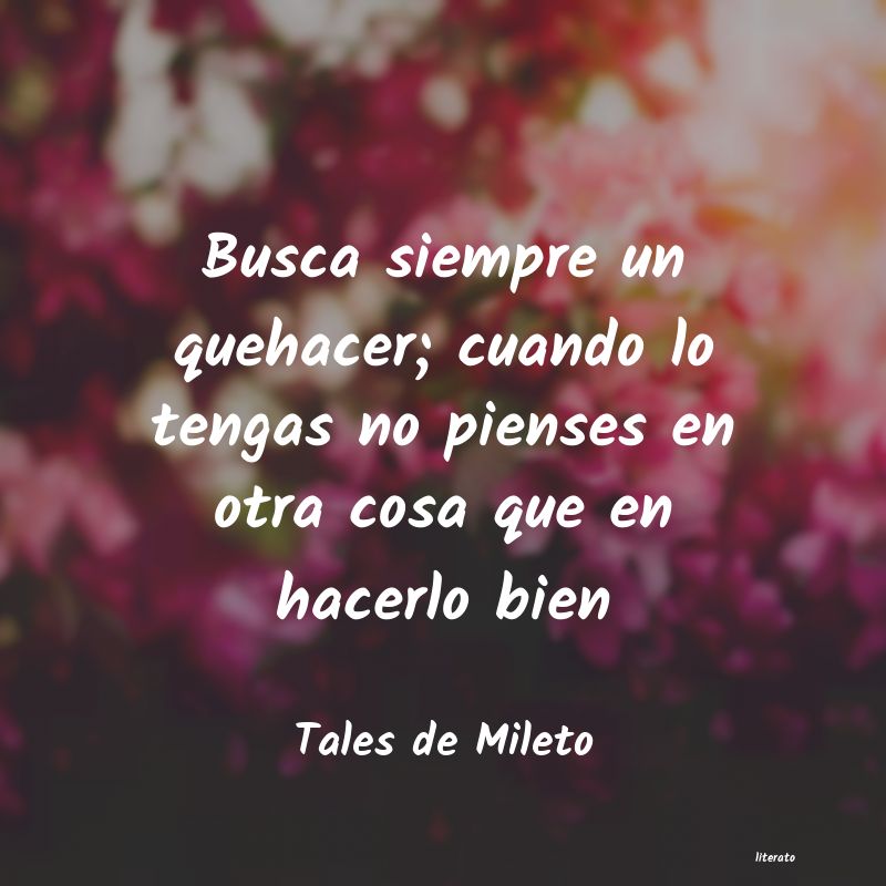 Frases de Tales de Mileto