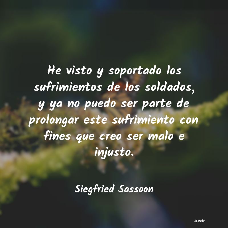 Frases de Siegfried Sassoon