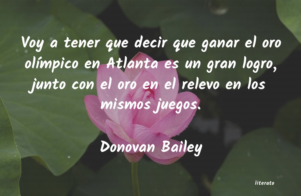 Frases de Donovan Bailey
