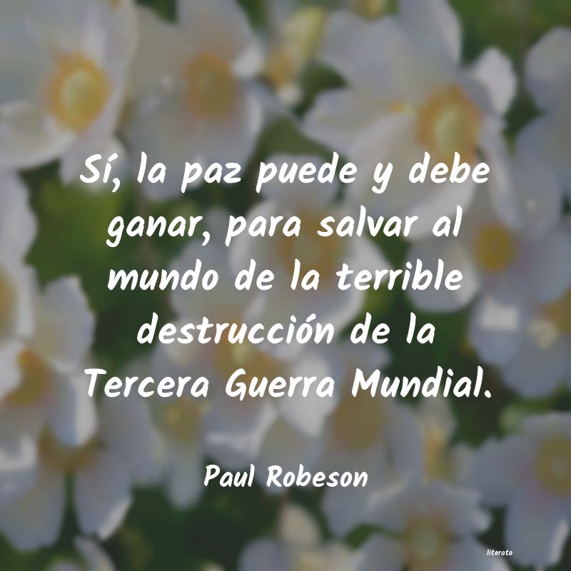 frases de Paul Robeson