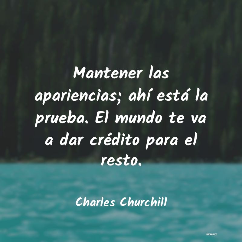 Frases de Charles Churchill