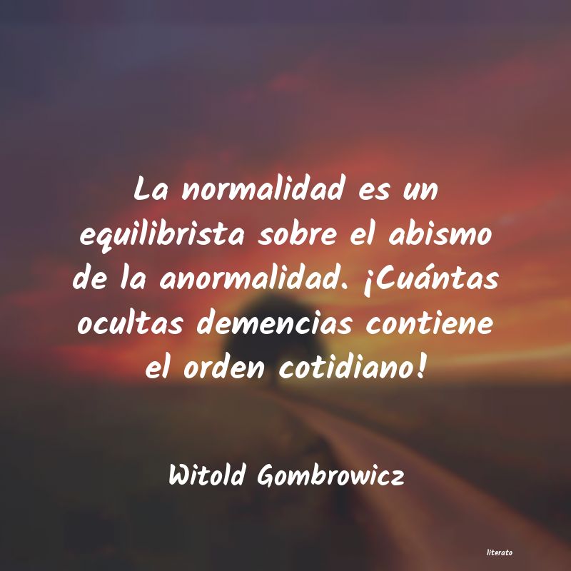 frases de Witold Gombrowicz