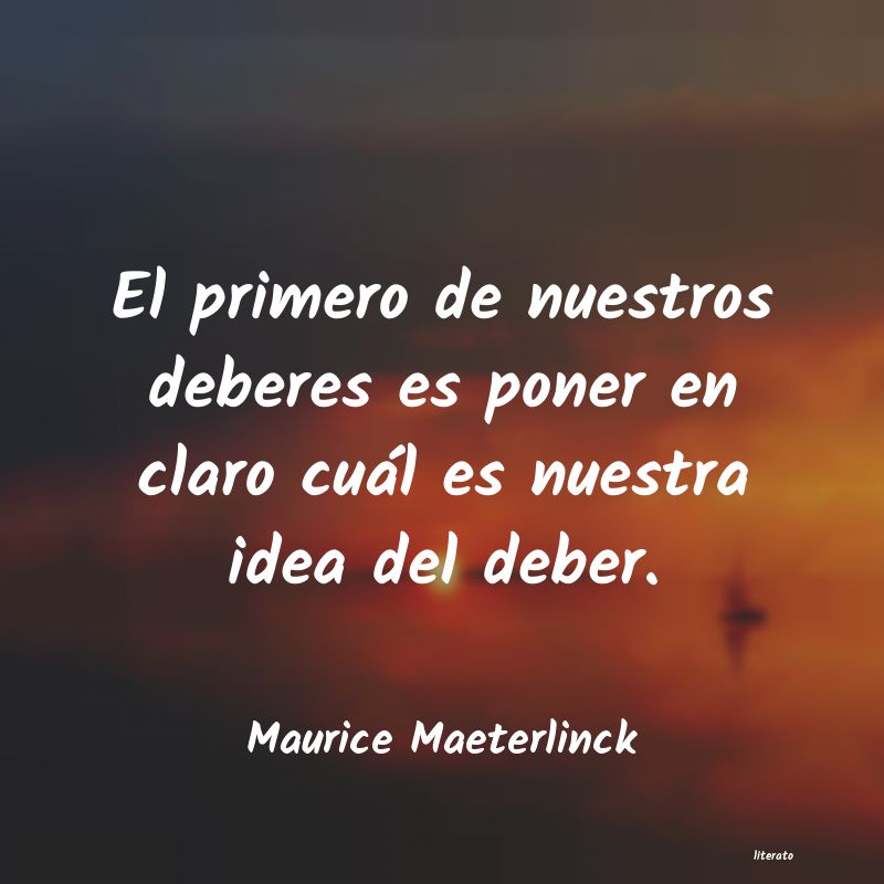 Frases de Maurice Maeterlinck