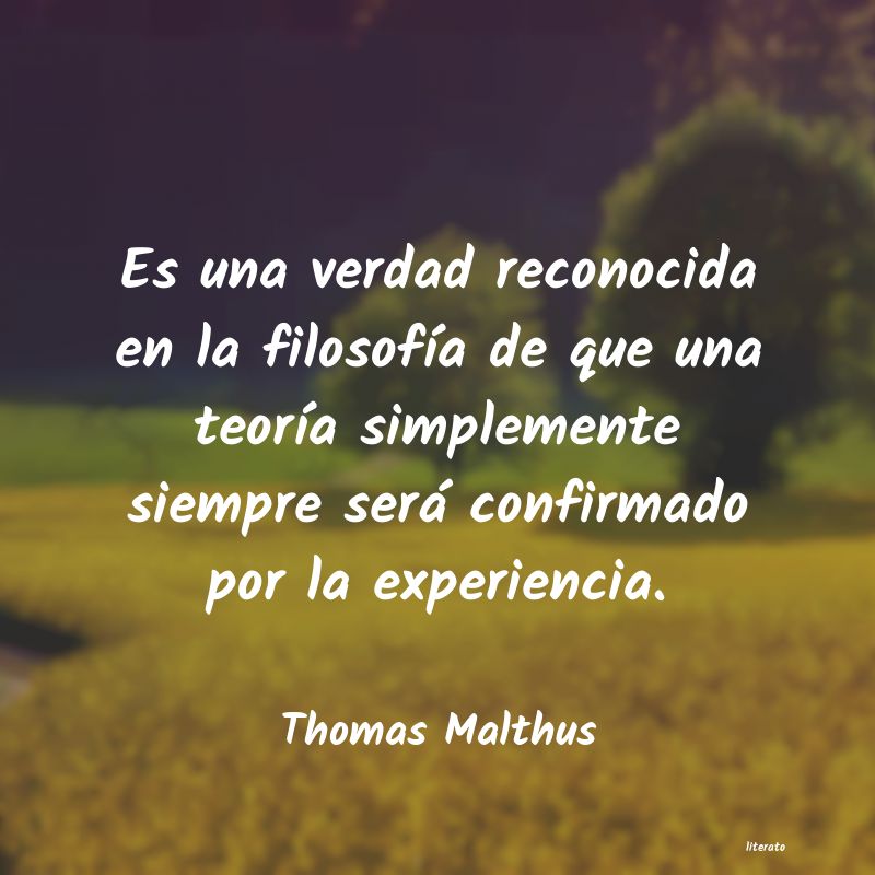 Frases de Thomas Malthus