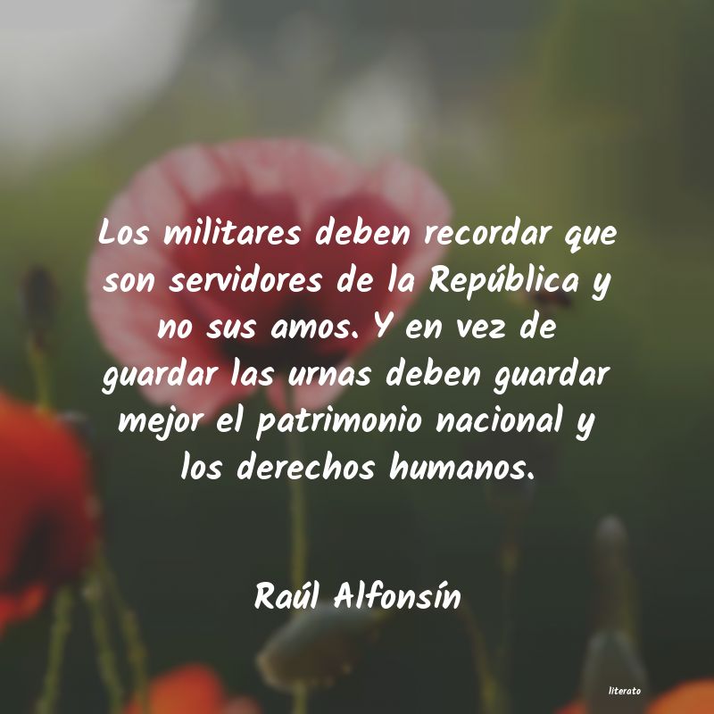 frases de RaÃºl AlfonsÃ­n