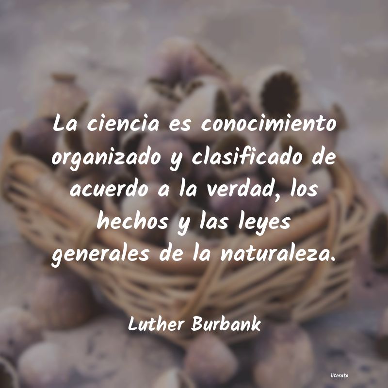 frases de Luther Burbank