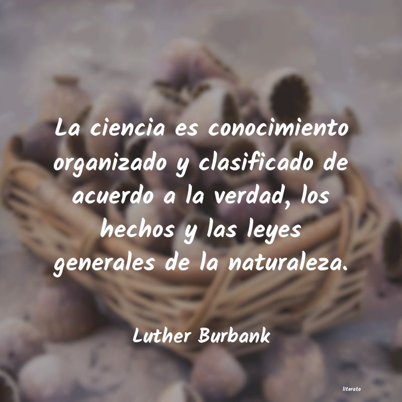 Frases de Luther Burbank