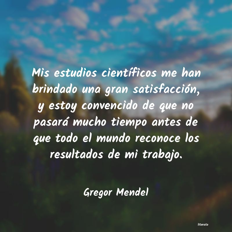 frases de Gregor Mendel