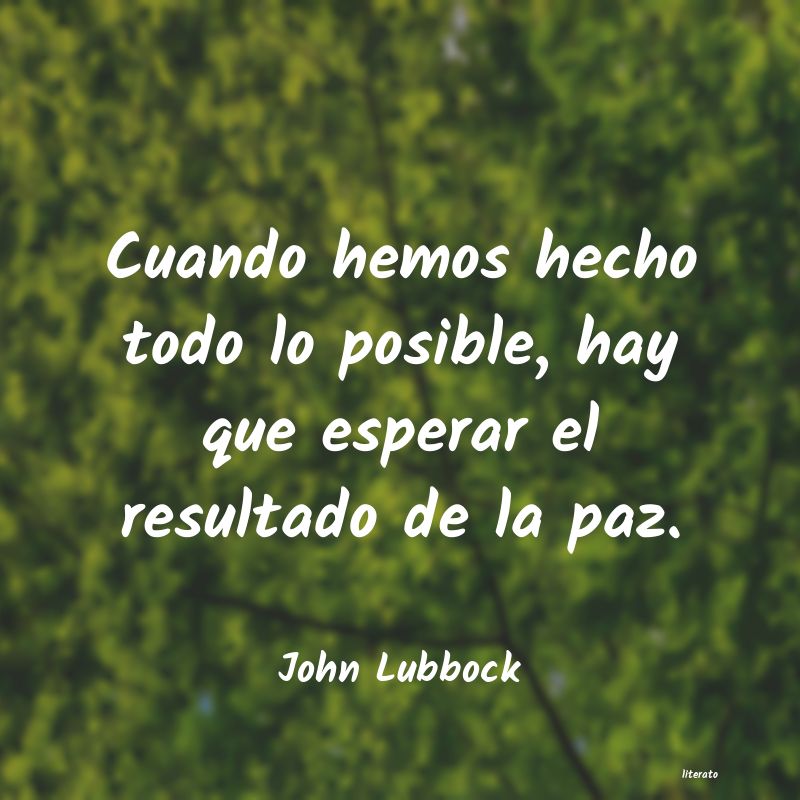 frases de John Lubbock