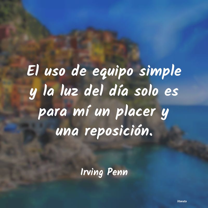 frases de Irving Penn