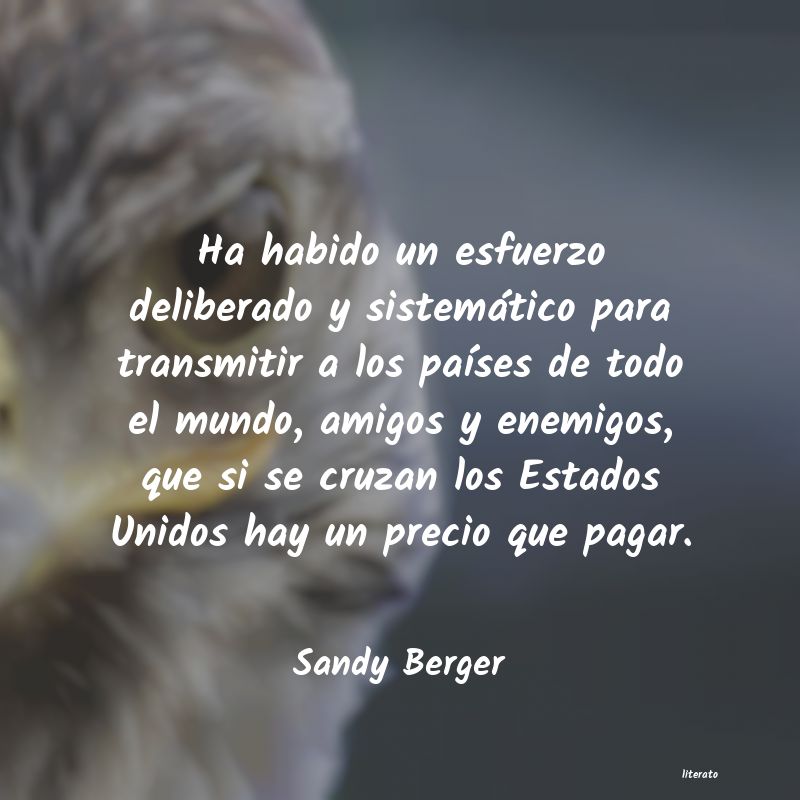 frases de Sandy Berger