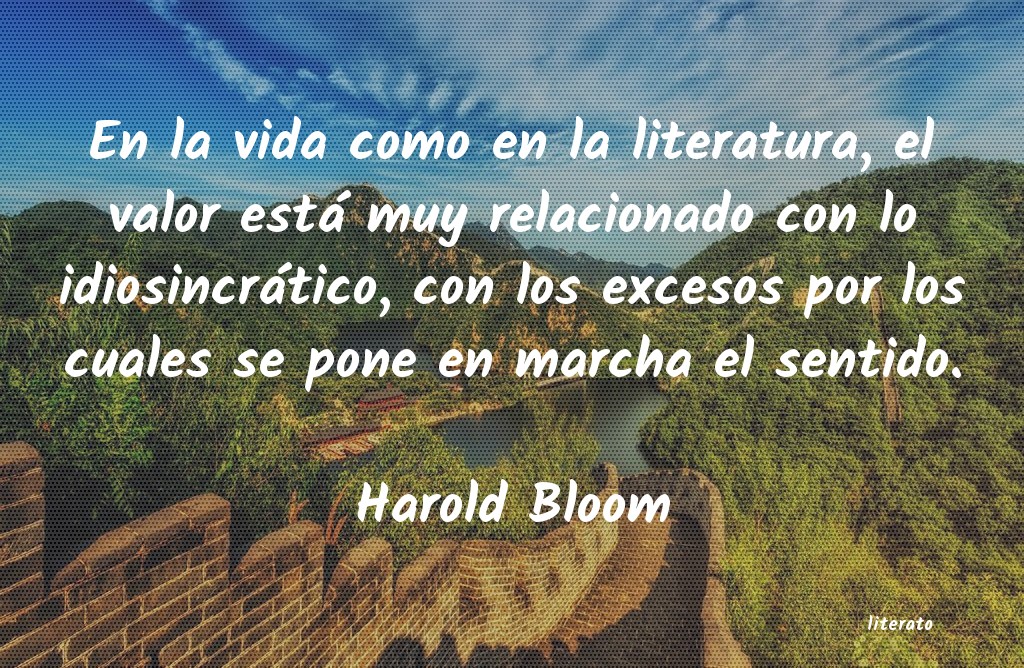 Frases de Harold Bloom