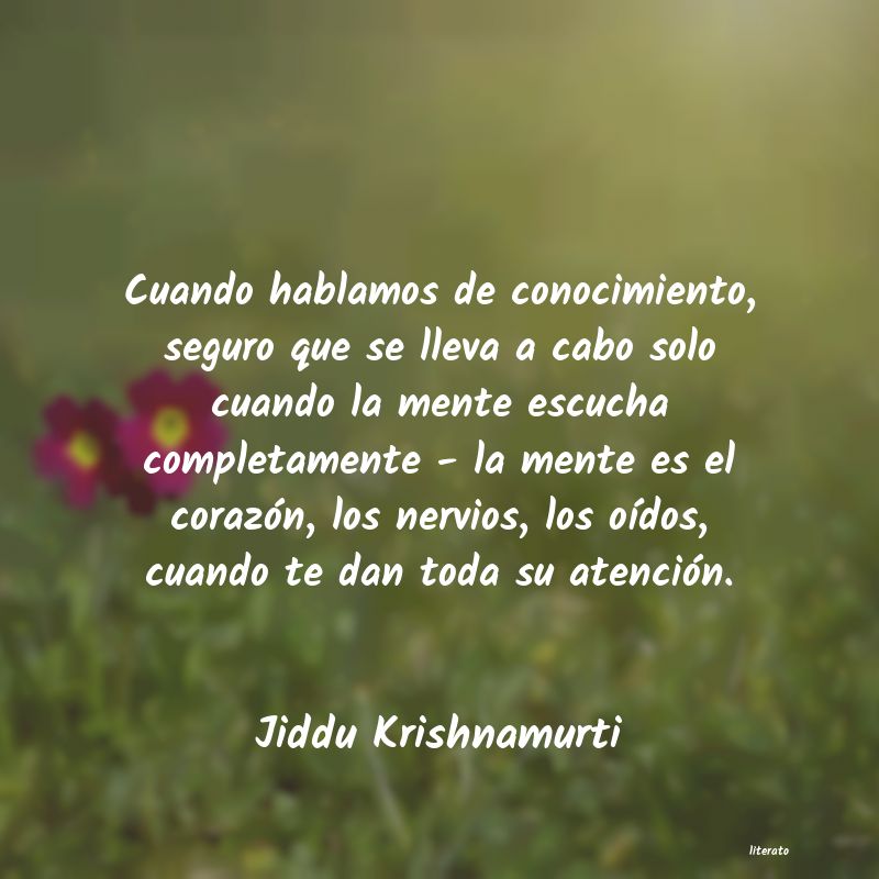 Frases de Jiddu Krishnamurti