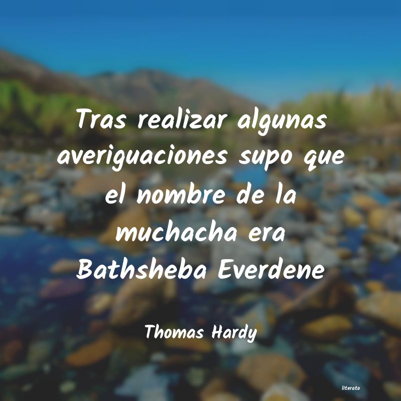 Frases de Thomas Hardy