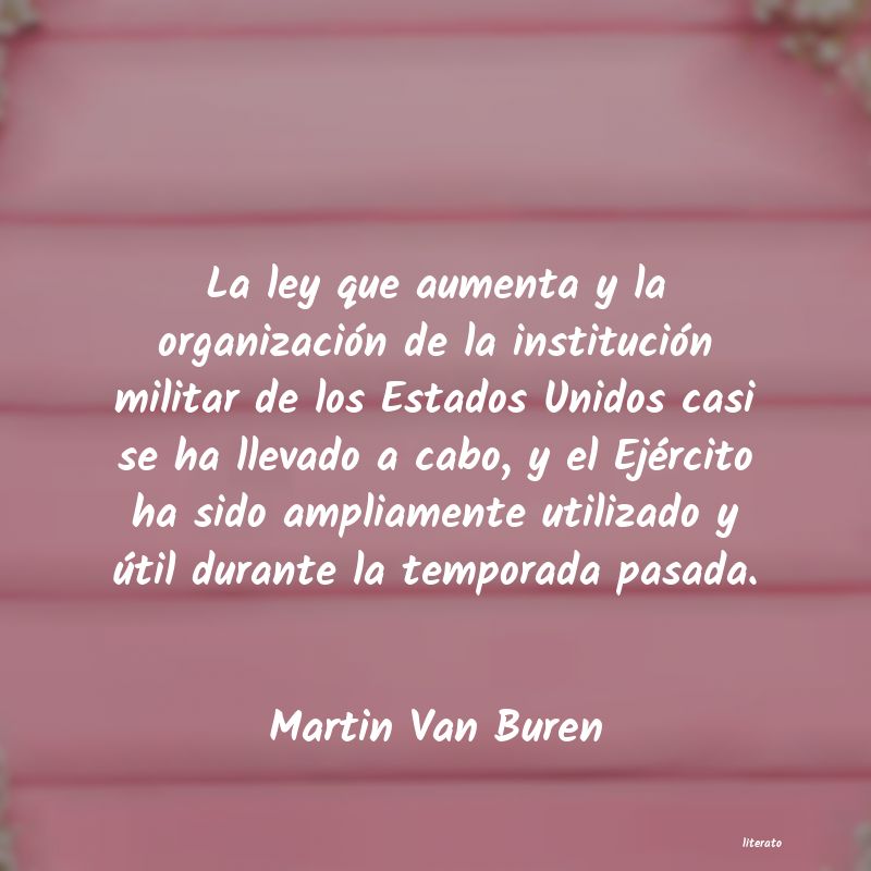 frases de Martin Van Buren
