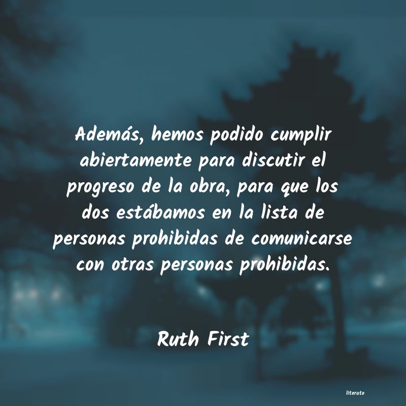 frases de Ruth First