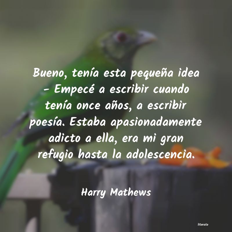Frases de Harry Mathews
